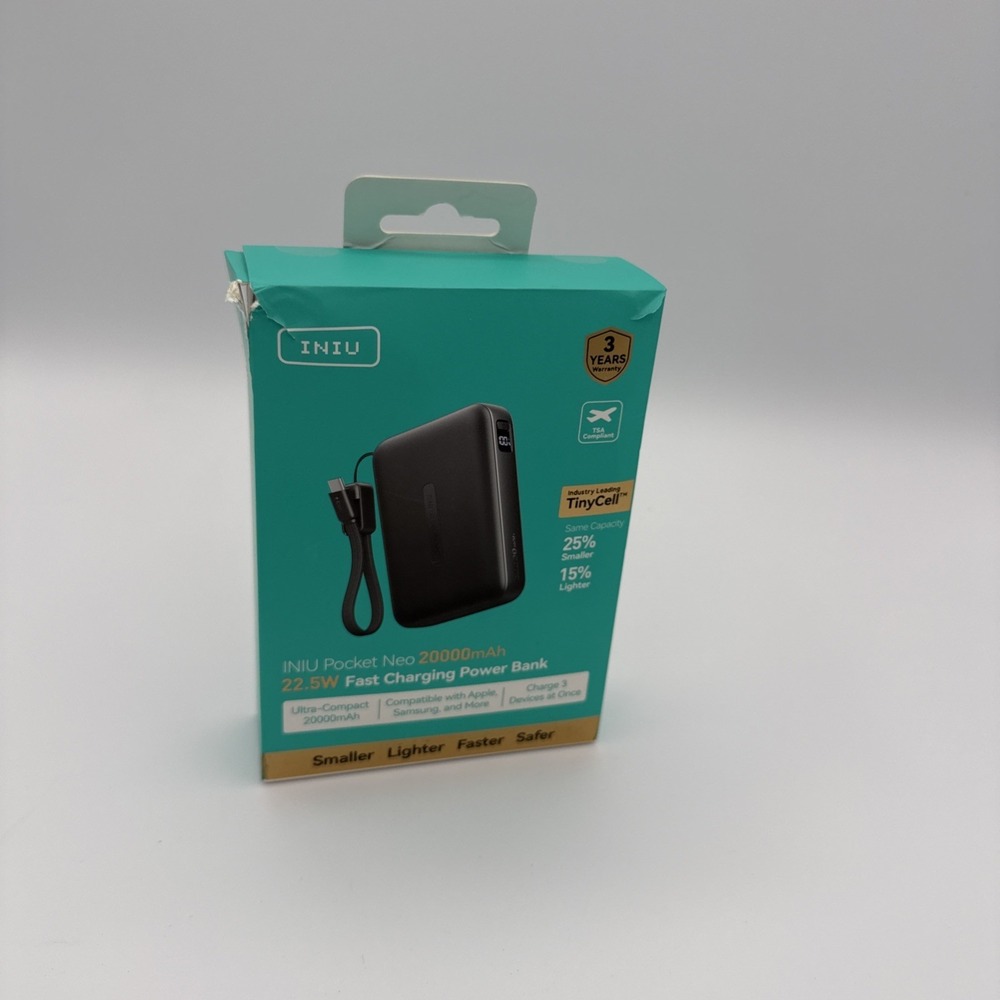Lot of 2 INIU Portable Charger PowerPaw 10000mAh 22.5W Fast Charging Power Bank